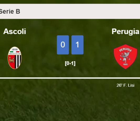 Perugia tops Ascoli 1-0 with a goal scored by F. Lisi