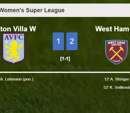 West Ham conquers Aston Villa 2-1