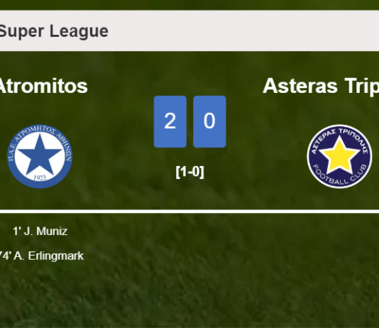 Atromitos defeats Asteras Tripolis 2-0 on Saturday