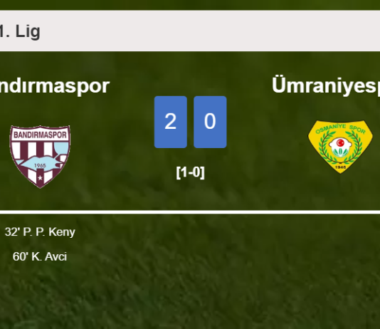 Bandırmaspor overcomes Ümraniyespor 2-0 on Sunday