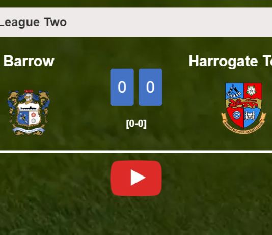 Barrow draws 0-0 with Harrogate Town on Saturday. HIGHLIGHTS