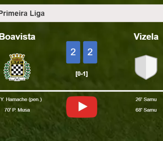 Boavista and Vizela draw 2-2 on Sunday. HIGHLIGHTS