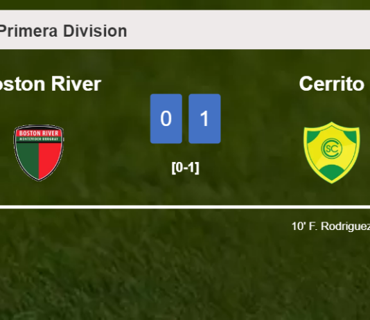 Cerrito conquers Boston River 1-0 with a goal scored by F. Rodriguez