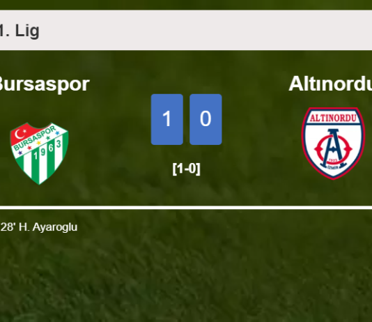 Bursaspor conquers Altınordu 1-0 with a goal scored by H. Ayaroglu