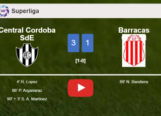 Central Cordoba SdE overcomes Barracas Central 3-1. HIGHLIGHTS
