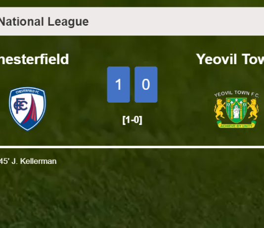 Chesterfield prevails over Yeovil Town 1-0 with a goal scored by J. Kellerman