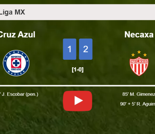 Necaxa recovers a 0-1 deficit to overcome Cruz Azul 2-1. HIGHLIGHTS