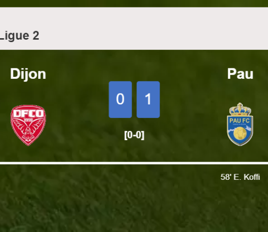 Pau overcomes Dijon 1-0 with a goal scored by E. Koffi