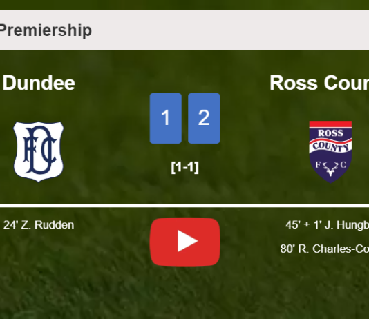 Ross County recovers a 0-1 deficit to overcome Dundee 2-1. HIGHLIGHTS