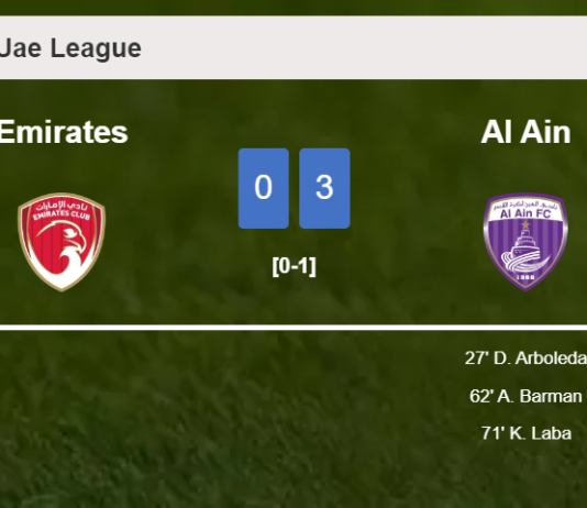 Al Ain defeats Emirates 3-0