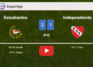 Estudiantes conquers Independiente 2-1. HIGHLIGHTS
