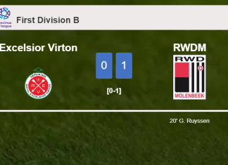 RWDM conquers Excelsior Virton 1-0 with a goal scored by G. Ruyssen