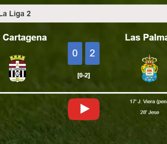 Las Palmas tops FC Cartagena 2-0 on Sunday. HIGHLIGHTS