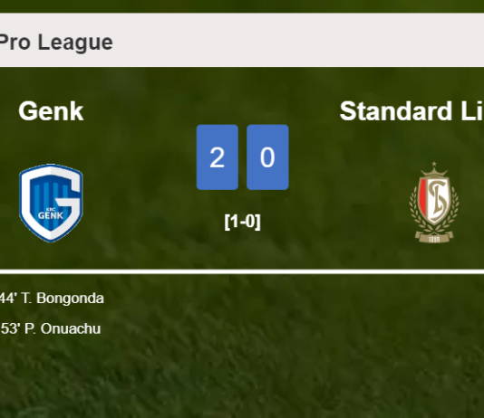 Genk beats Standard Liège 2-0 on Sunday