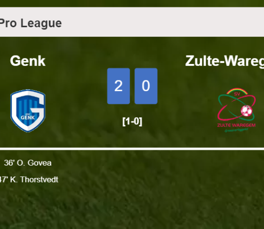 Genk tops Zulte-Waregem 2-0 on Sunday