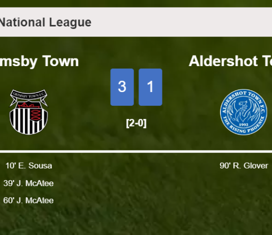 Grimsby Town tops Aldershot Town 3-1