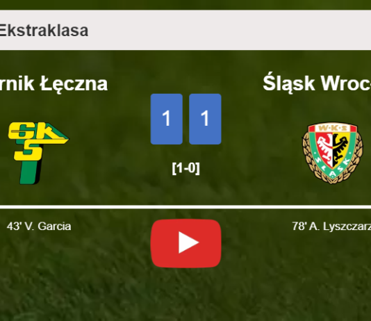 Górnik Łęczna and Śląsk Wrocław draw 1-1 on Friday. HIGHLIGHTS