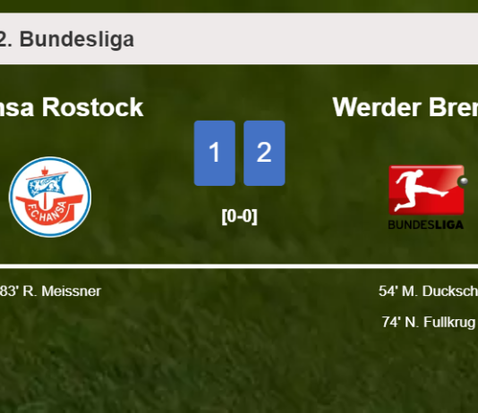 Werder Bremen prevails over Hansa Rostock 2-1