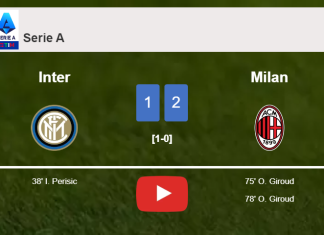 Milan recovers a 0-1 deficit to prevail over Inter 2-1 with O. Giroud scoring 2 goals. HIGHLIGHTS