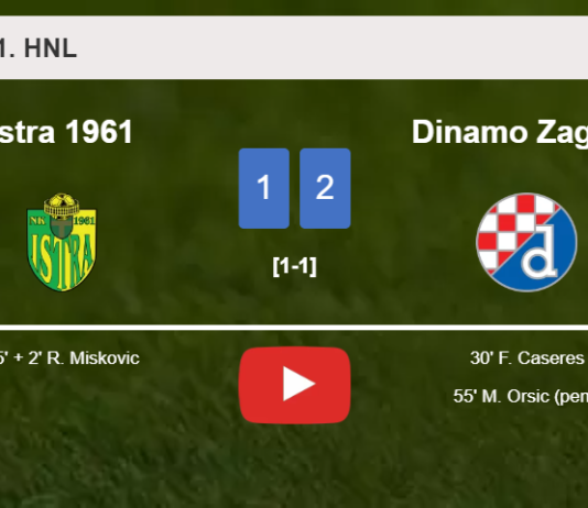 Dinamo Zagreb prevails over Istra 1961 2-1. HIGHLIGHTS