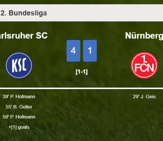 Karlsruher SC annihilates Nürnberg 4-1 showing huge dominance