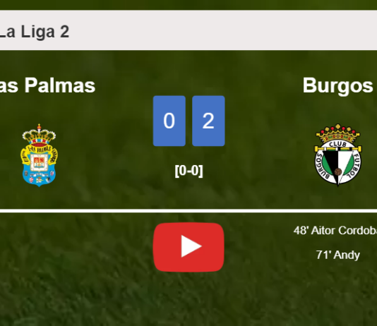 Burgos tops Las Palmas 2-0 on Sunday. HIGHLIGHTS