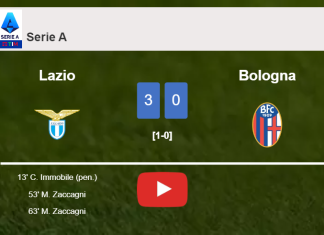 Lazio defeats Bologna 3-0. HIGHLIGHTS