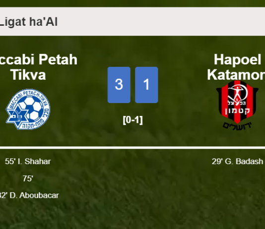 Maccabi Petah Tikva tops Hapoel Katamon 3-1 after recovering from a 0-1 deficit