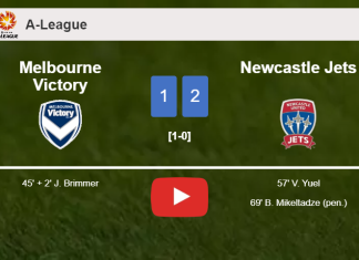 Newcastle Jets recovers a 0-1 deficit to conquer Melbourne Victory 2-1. HIGHLIGHTS