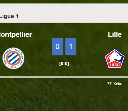 Lille defeats Montpellier 1-0 with a goal scored by X. 