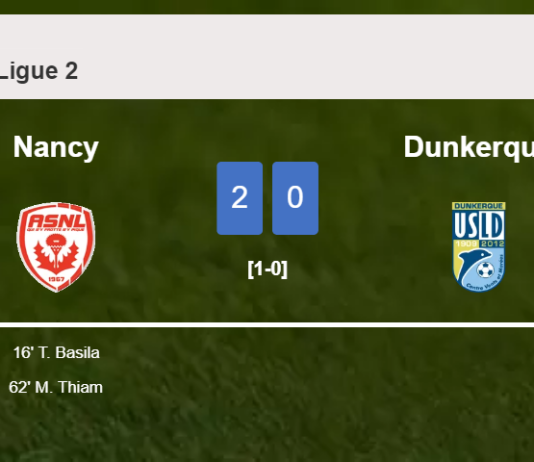 Nancy overcomes Dunkerque 2-0 on Saturday