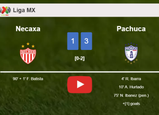 Pachuca prevails over Necaxa 3-1. HIGHLIGHTS