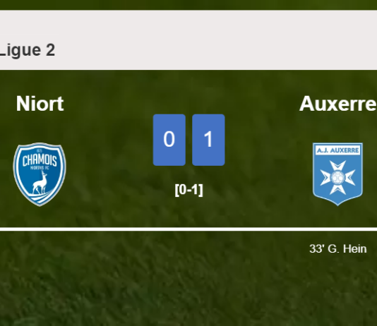 Auxerre tops Niort 1-0 with a goal scored by G. Hein