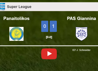 PAS Giannina defeats Panaitolikos 1-0 with a goal scored by J. Schneider. HIGHLIGHTS