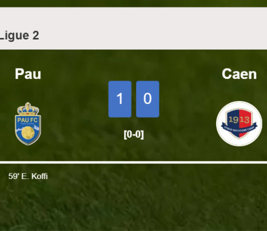 Pau prevails over Caen 1-0 with a goal scored by E. Koffi