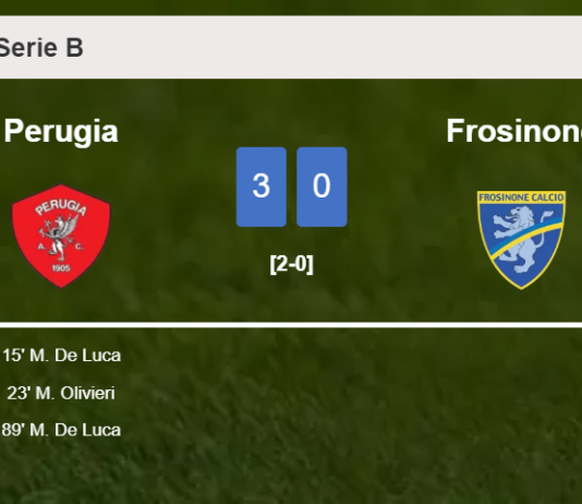 Perugia liquidates Frosinone with 2 goals from M. De