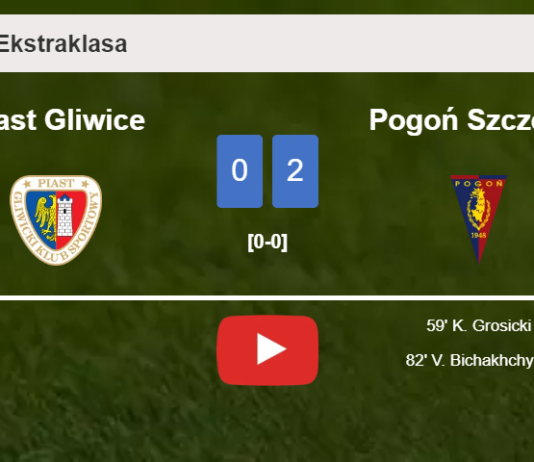 Pogoń Szczecin surprises Piast Gliwice with a 2-0 win. HIGHLIGHTS