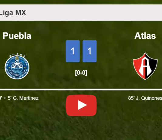 Puebla seizes a draw against Atlas. HIGHLIGHTS
