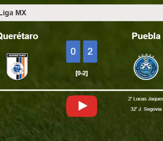 Puebla tops Querétaro 2-0 on Sunday. HIGHLIGHTS
