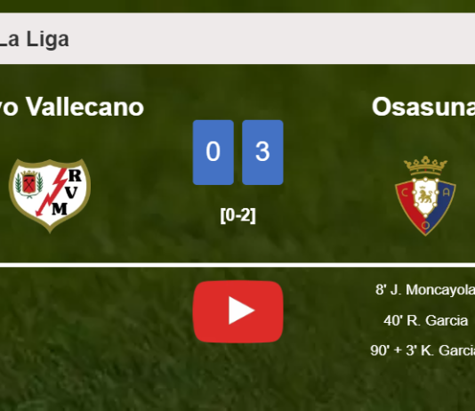 Osasuna conquers Rayo Vallecano 3-0. HIGHLIGHTS