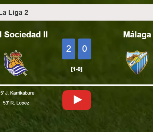 Real Sociedad II overcomes Málaga 2-0 on Saturday. HIGHLIGHTS