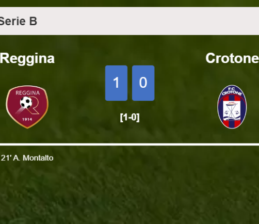 Reggina beats Crotone 1-0 with a goal scored by A. Montalto