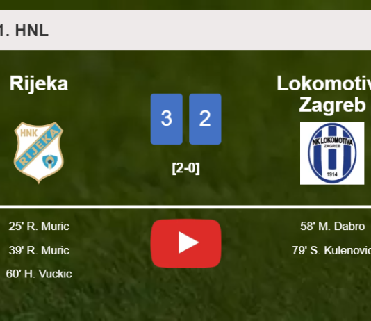Rijeka beats Lokomotiva Zagreb 3-2. HIGHLIGHTS