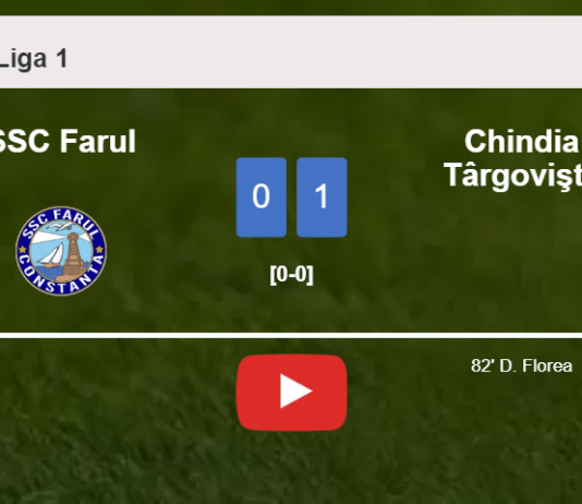 Chindia Târgovişte defeats SSC Farul 1-0 with a goal scored by D. Florea. HIGHLIGHTS