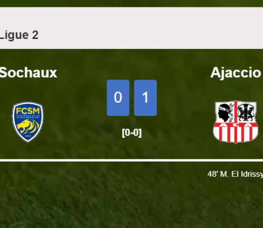 Ajaccio prevails over Sochaux 1-0 with a goal scored by M. El