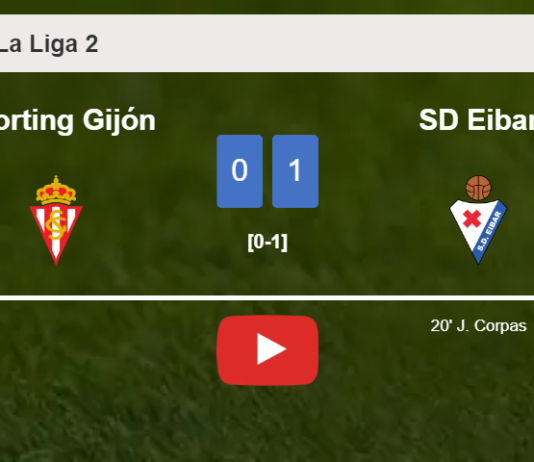 SD Eibar prevails over Sporting Gijón 1-0 with a goal scored by J. Corpas. HIGHLIGHTS