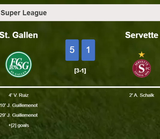 St. Gallen destroys Servette 5-1 playing a great match