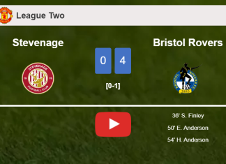 Bristol Rovers overcomes Stevenage 4-0 after playing a incredible match. HIGHLIGHTS