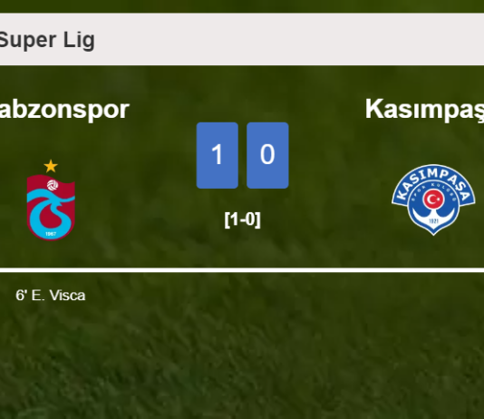 Trabzonspor tops Kasımpaşa 1-0 with a goal scored by E. Visca