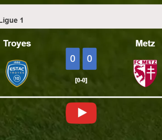 Troyes draws 0-0 with Metz on Sunday. HIGHLIGHTS